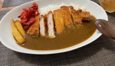 Pork cutlet curry made from scratch