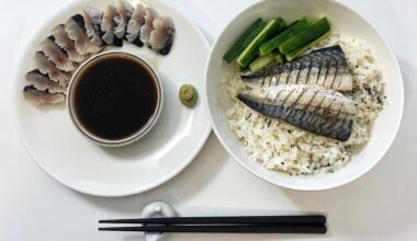 Lunch today: Spanish mackerel (sawara) two ways
