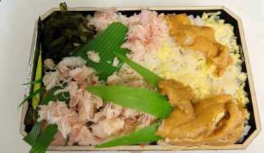 Snow crab and uni don from Mitsuwa Marketplace