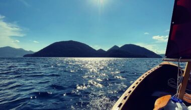 Sailing to Nakajima Island, Lake Toya, Hokkaido