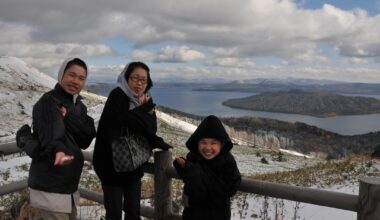 Feeling a little chilly at Bihoro Pass, Hokkaido. My photos.