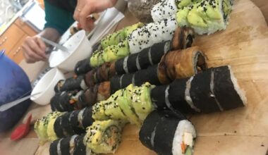 I made sushi for my grandpa’s birthday