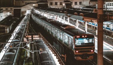 Ueno station at night