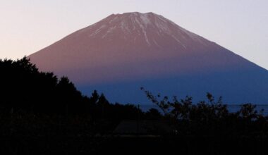 Fuji-San with just the start of this years snow.