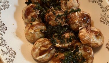 Made some homemade takoyaki!