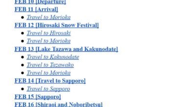 Tohoku/South Hokkaido 9-day Itinerary Check