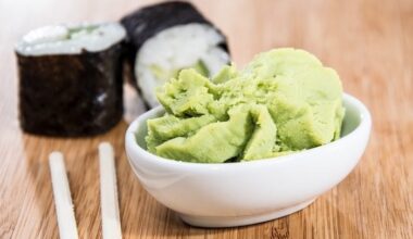 Why does wasabi or horseradish burn more over the course of the meal?