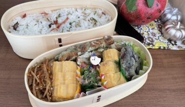 Bento with aotogarashi mazegohan