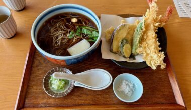 Tempura Soba in Shogetsuan, Kawasaki