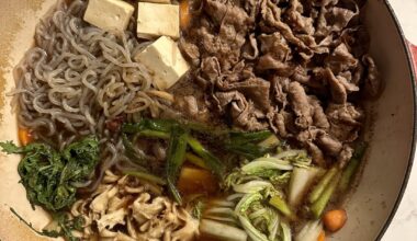 Sukiyaki night when you’re being lazy and just cook it at the stove