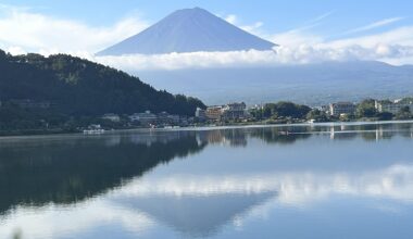 Magical Mt Fuji view from Kawaguchiko Lake on 5 Oct 23