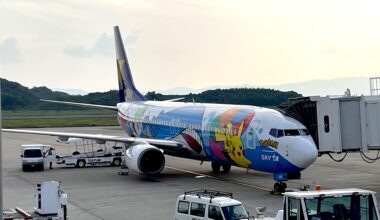 Pokemon plane spotted in Nagasaki