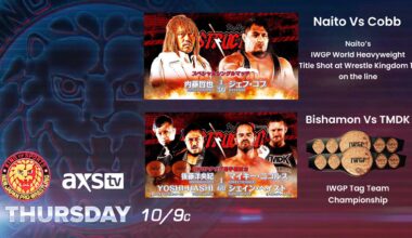 NJPW on AXS Tv Thurs 10pmE Naito Vs Cobb, Bishamon Vs TMDK
