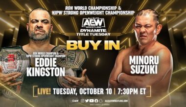 ROH World /NJPW Strong Openweight Titles: Eddie Kingston vs Minoru Suzuki...