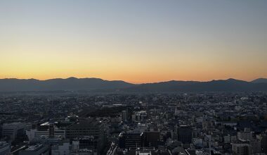 Kyoto during sunset tonight