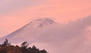 Another one from Lake Kawaguchi, perfect timing