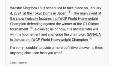 Asked bing AI whose gonna win the main event of Wrestle Kingdom. Something something internet explorer joke