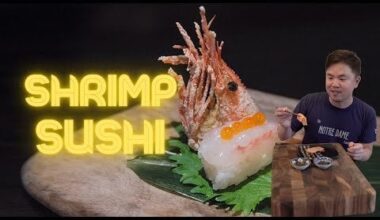 Making shrimp sushi at home 🦐 🍣