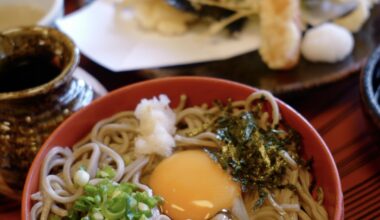 Warigo soba with tempura