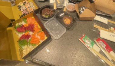 Sushi dinner at home