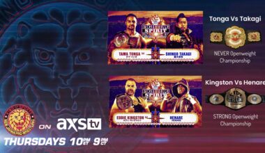 NJPW on AXS TV Thurs 10pm Tama Vs Shingo, Kingston Vs Henare