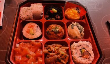 Went to Sumo and Sushi show in San Francisco. Had a $177 ticket and this was the bento box. It was amazing. What do you all think?