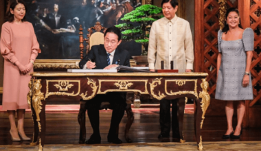 On November 3, 2023, the Japanese Prime Minister Fumio Kishida began his two-day state visit to the Philippines by signing the guestbook at Malacañang Palace.