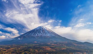 Narusawa Village on Northern Slope of Mt. Fuji