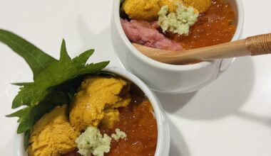 Kaisen Don (sushi rice topped with Uni, Toro, Ikura)