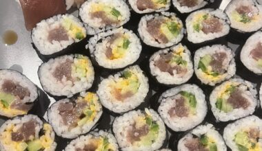 How’d I do? Still learning how to make sushi 🍣