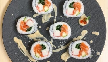 Classic Seafood Futomaki with a Crab & Passionfruit Purée