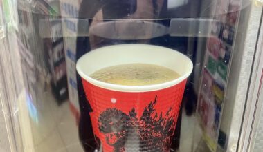 Godzilla coffee at Family Mart.