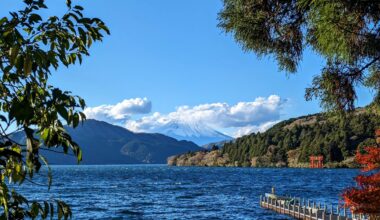 Mt Fuji on a windy day in Hakone