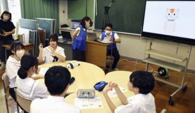 Classroom avatar creating constructive conflict at small Japanese schools