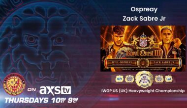 NJPW on AXS Tv Thurs 10pm Ospreay Vs ZSJ