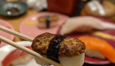 Beef cutlet Sushi anyone? Tried in Hokkaido, Japan