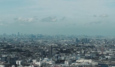 Overlooking the city - view from Yokohama Landmark Tower