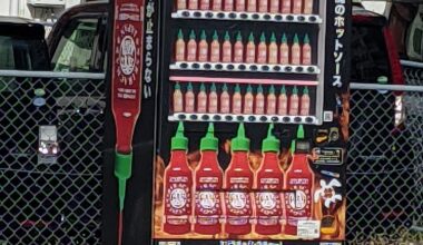 Random Sriracha vending machine, Okinawa.