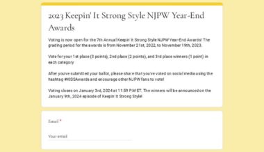 Voting is open for the 7th Annual Keepin' It Strong Style NJPW Year-End Awards!