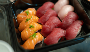 Salmon, Tuna, and Yellowtail from Sushi Den