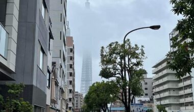 Skytree through the fog