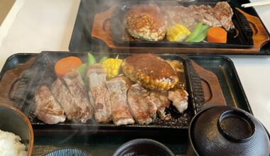 Steak and Hanbagu set