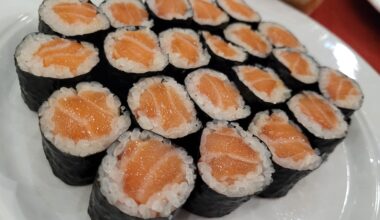 Just a basic salmon maki for the holiday dinner