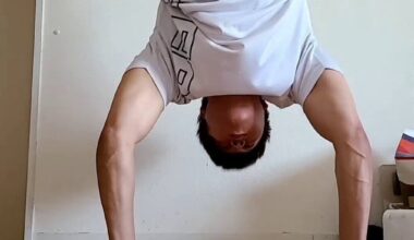 Kota Ibushi just posted a video of himself struggling to do a handstand and then falling on his head.