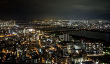 Pictures from the restaurant in the Umeda Sky Building in Osaka Japan