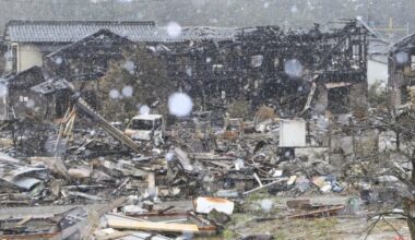 Tsunami floods 190 hectares after quake in Ishikawa