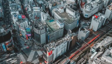 Shibuya crossing shot from Shibuya sky, Tokyo