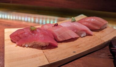 "Tuna flight" (and other items) at Ryoshi, CDMX. Plus a brief review