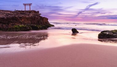 Torii Gate on Reef Facing the Rising Sun