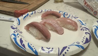 Albacore nigiri (BOTCHED)